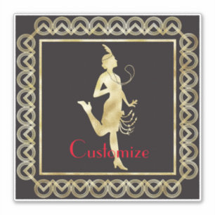 Adesivo Garota Flapper de 1920 Thunder_Cove