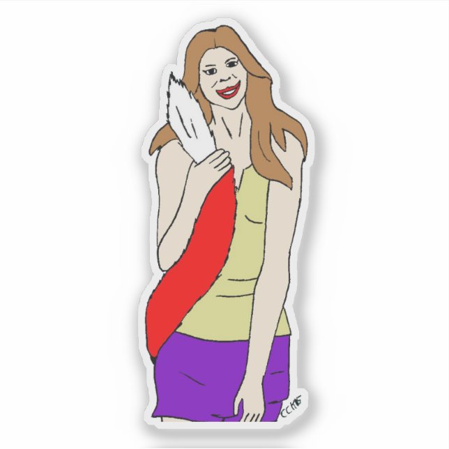 Adesivo garota foxy (Frente)