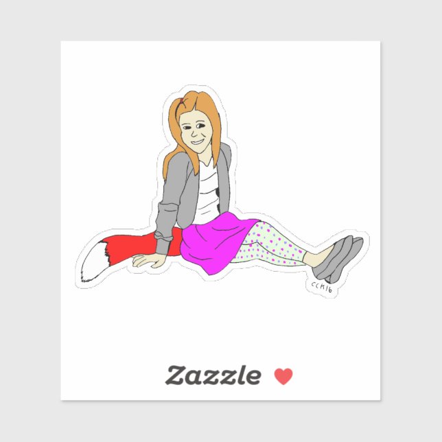 Adesivo garota foxy (Folha)