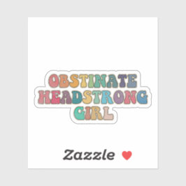 Adesivo Garota Obstinada Vintage
