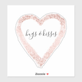 Adesivo Garota Rosa Brilhante Coração Brilhante