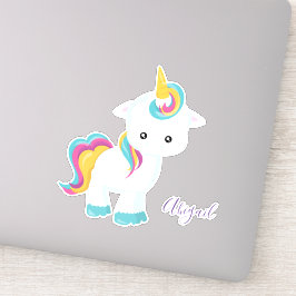 Adesivo Garota Unicórnio
