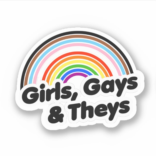 Adesivo Garotas Gays e Eles (Frente)