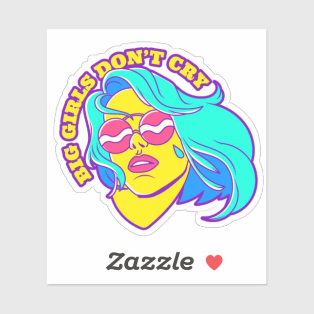 Adesivo Garotas grandes não choram. (Folha)