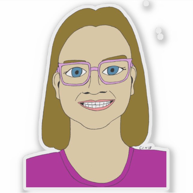 Adesivo garotinha (Frente)