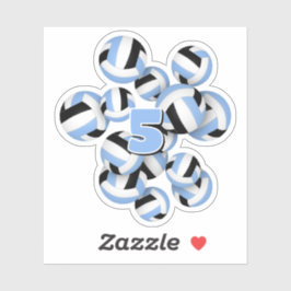 Adesivo garotos jersey number lt Blue Black Volleyball