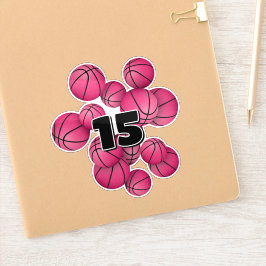 Adesivo garotos jersey número cor-de-rosa