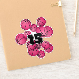 Adesivo garotos jersey número cor-de-rosa