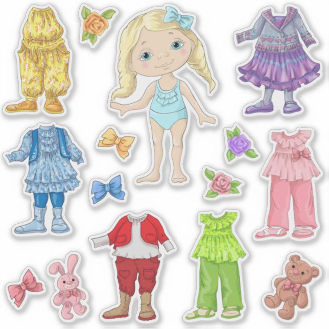 Adesivo Garotos Vestidos-A-Blonde-Doll Sticker