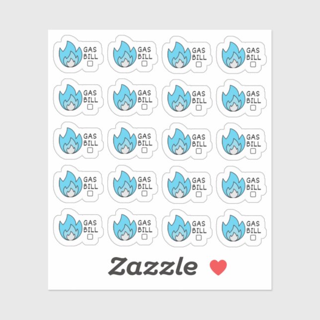 Adesivo Gás Utilitário Bill Mini Orçamento Bujo Planner (Folha)