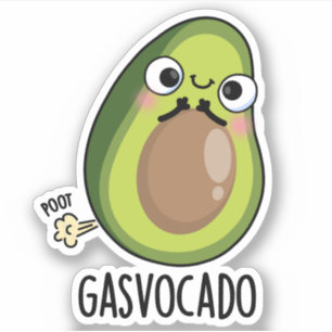 Adesivo Gasvocado Funny Fazendo Farsa Avocado Pun
