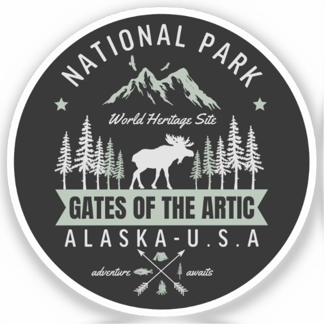Adesivo Gates of the Arctic National Park Alaska (Frente)
