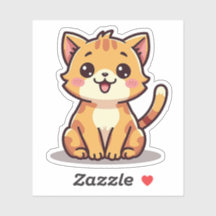 Gatinho Atarracado Laranja – Estilo Chibi