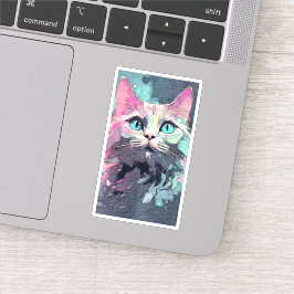 Adesivo Gatinho Azul Místico | Gato cúmulo