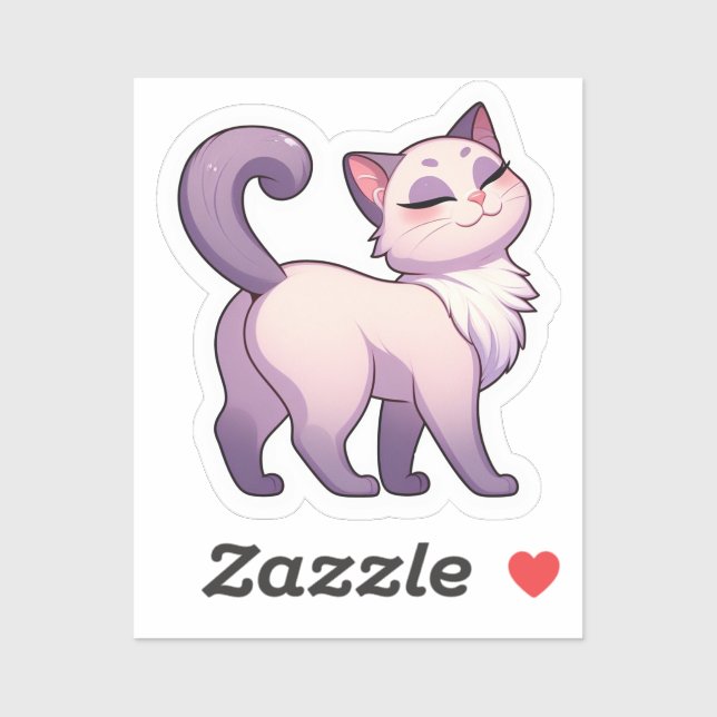 Adesivo Gatinho bonito - vinil Sticker (Folha)