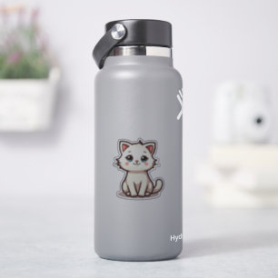 Adesivo Gatinho Branco Brincalhão – Chibi Sticker