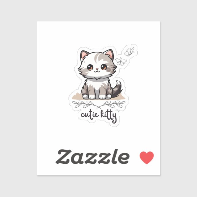 Adesivo Gatinho Cutie (Folha)