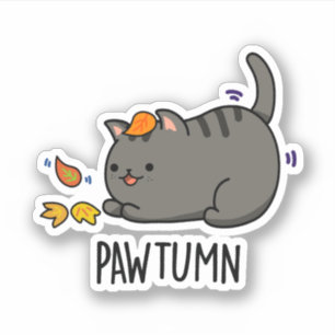 Adesivo Gatinho de outono, Gatinho de outono, Pawtumn