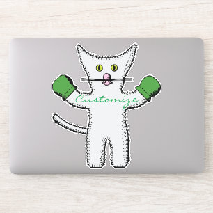 Adesivo Gatinho do encaixotamento com mitenes Thunder_Cove