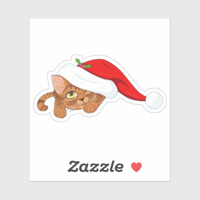 Adesivo Gatinho Feriado (Folha)