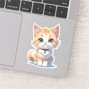 Adesivo Gatinho Kawaii Cuteness Overload
