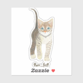 Adesivo Gatinho Listrado 
