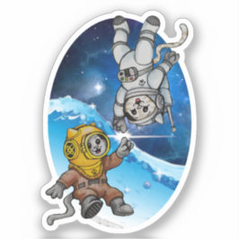 Adesivo Gatinhos no mar e no espaço - PACOTE de benefícios