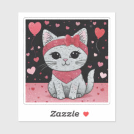 Adesivo Gato Adorável em Disfarce - Diversão Puro do Namor