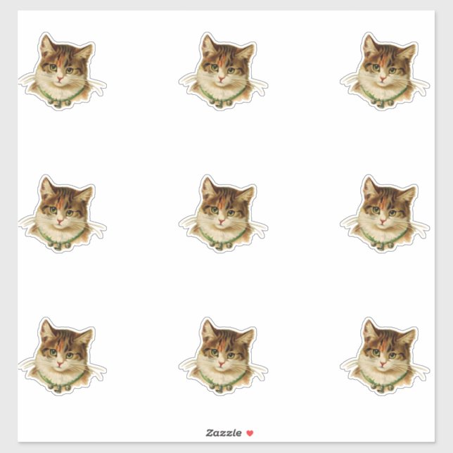 Adesivo Gato Antigo (Folha)