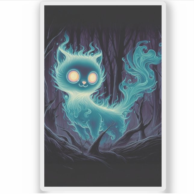 Adesivo Gato Assaltado Encantado (Frente)