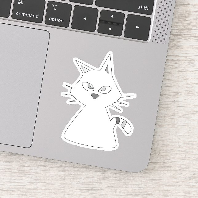 Adesivo Gato Branco Sortudo (Detalhe)