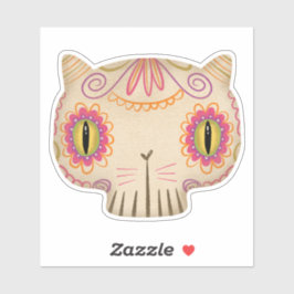 Adesivo Gato - Catrina - Dia dos Mortos