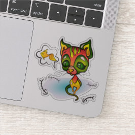 Adesivo Gato com fome