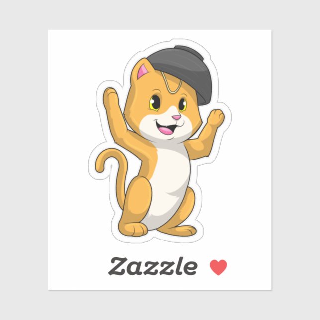 Adesivo Gato com Ramen Bowl (Folha)