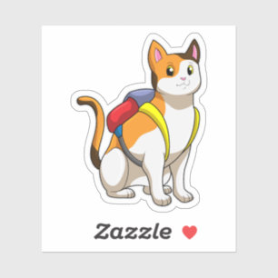Adesivo Gato com Satchel