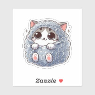 Adesivo Gato de bolha engraçado