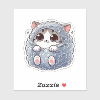 Adesivo Gato de bolha engraçado