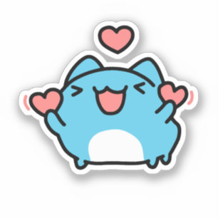 Adesivo Gato de Capoo de BugCat, amor de Gato de Kawaii