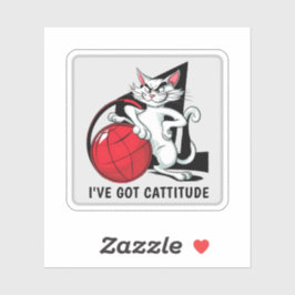 Adesivo Gato de Captura Engraçado