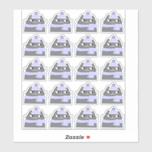 Adesivo Gato de Cinza