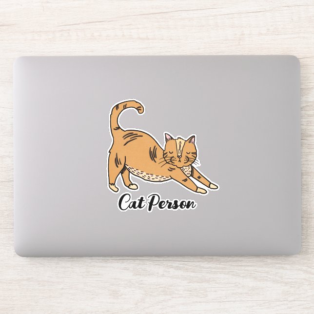 Adesivo Gato de Gata Ilustrado (Computador)