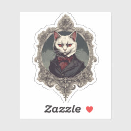 Adesivo Gato de Halloween, Gato de Vampiro