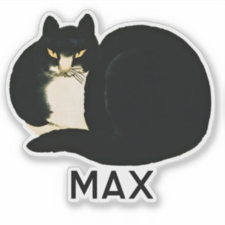 Adesivo Gato de Manchu Preto Dinamizado de Qing Chinês Per