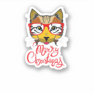 Adesivo Gato de Natal