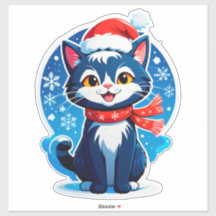 🐱 Gato de Natal Fofo Floco de Neve ❄️