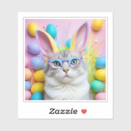 Adesivo Gato de Páscoa Whimsso com Ouvidos Coelhinhos