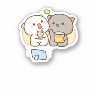 Adesivo Gato de Pêssego de Mochi Cugado