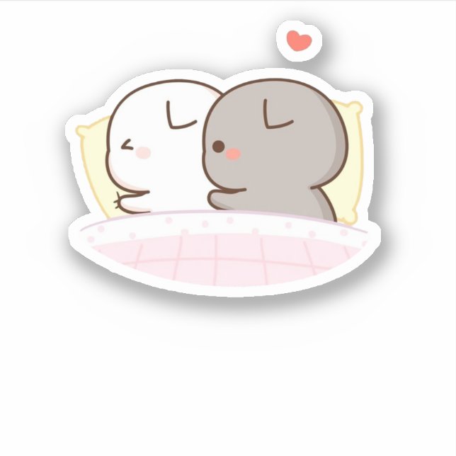 Adesivo Gato de Pêssego de Mochi Cugado (Frente)