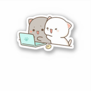 Adesivo Gato de Pêssego de Mochi Cugado