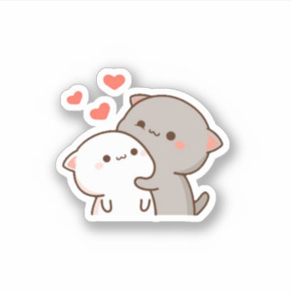 Adesivo Gato de Pêssego de Mochi Cugado